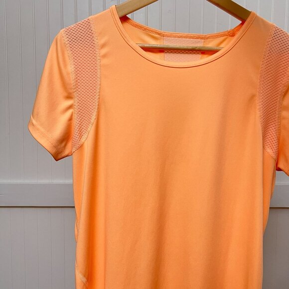 Tek Gear Dry Tek Orange Pink Workout Tee Short Sleeve Shirt Activewear M - Picture 1 of 7